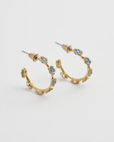 Forget-Me-Not Stud Hoop Earrings