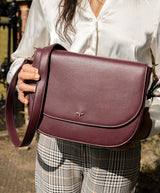 Nina Messenger Handbag - Burgundy