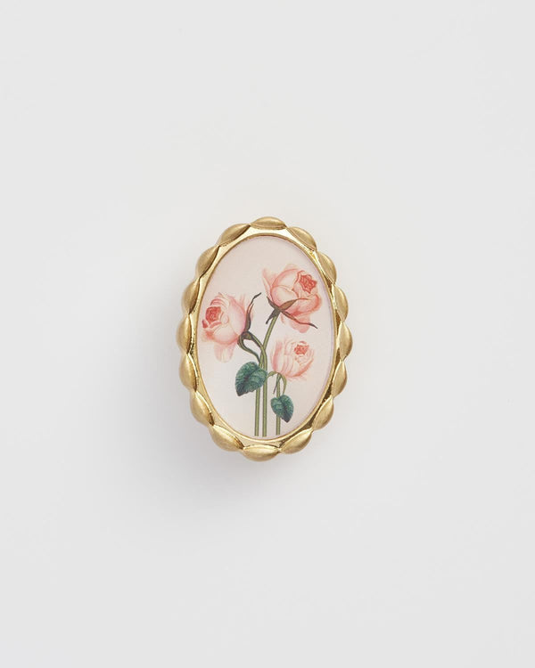 Framed Roses Brooch