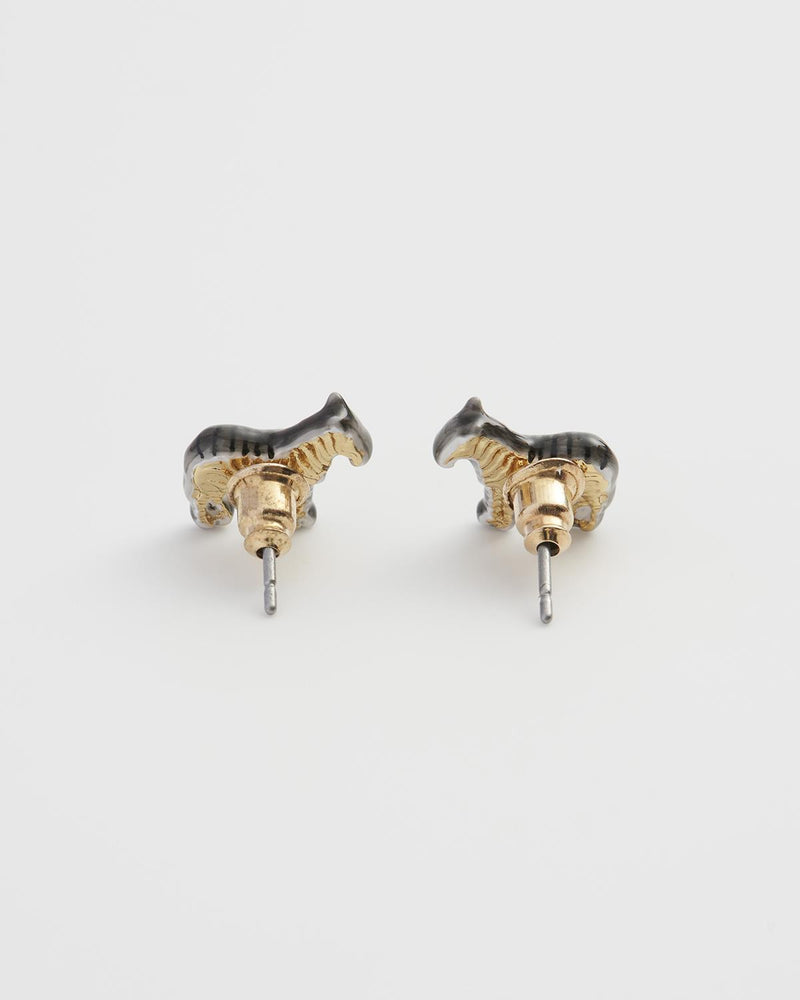 Zebra Stud Earrings