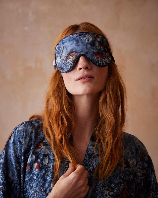 Nocturnal Garden Sleep Mask Midnight Blue