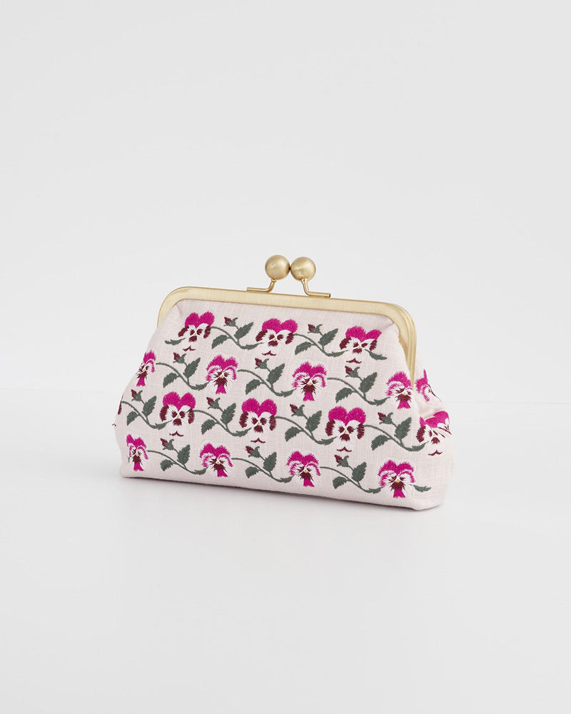 Pansy Victoriana Pink Clutch