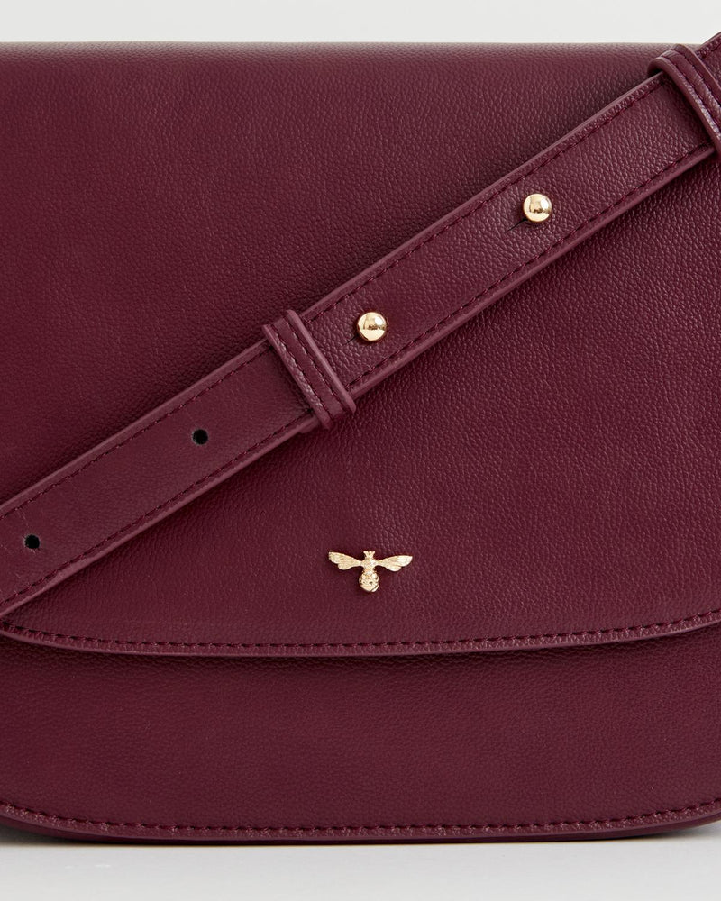 Nina Messenger Handbag - Burgundy