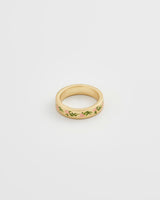 Pink Floral Hoop Ring