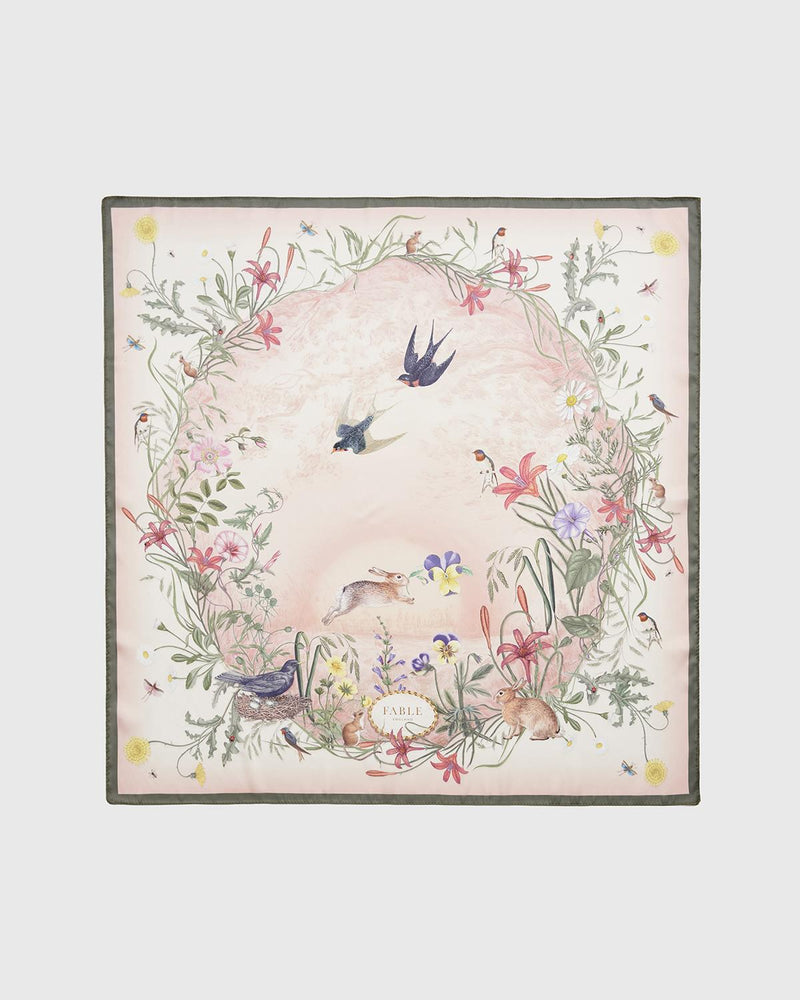 Running Bunny Narrative Ivory Square Scarf