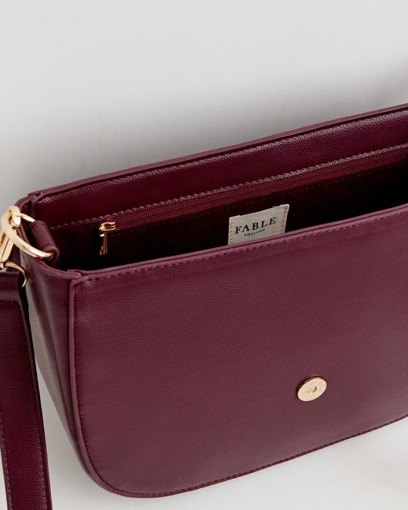 Nina Messenger Handbag - Burgundy