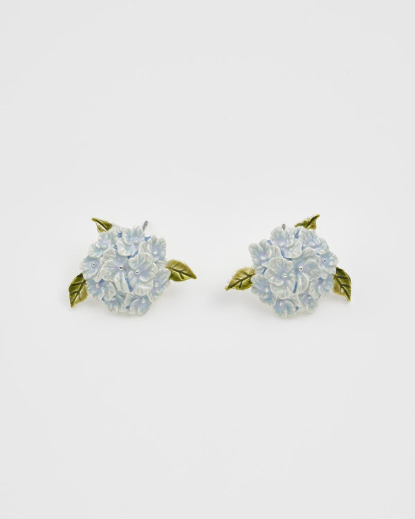 Hydrangea Silver Earrings