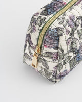 Hydrangea Small Quilted Makeup Bag