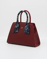 Burgundy Large Structured Tote