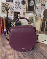 Liberty Saddle bag Burgundy Vegan Leather