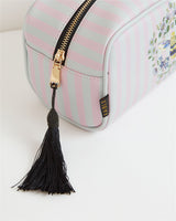 Fable Mauve Striped Bee Cosmetic Bag