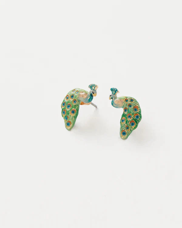 Enamel Peacock Earrings