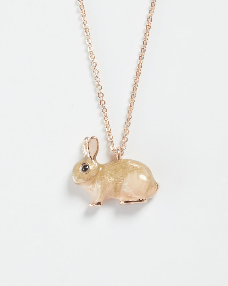 Enamel Rabbit Long Necklace