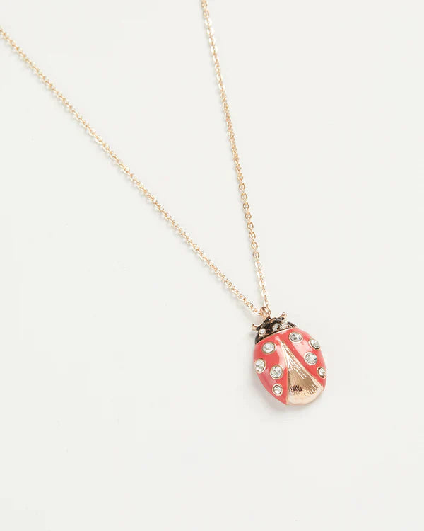 Enamel Ladybird Long Necklace
