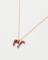 Enamel Farm Horse Short Necklace